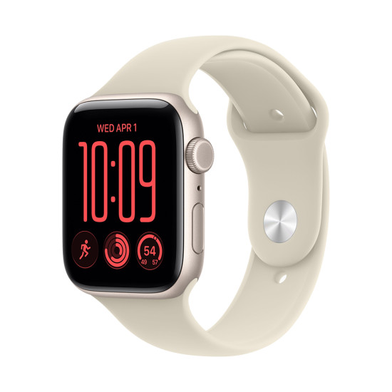 Apple Watch SE 3 GPS + Cellular 44mm Starlight Aluminium Case with Sand Sport Band