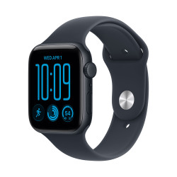 Apple Watch SE 3 GPS 44mm Midnight Aluminium Case with Navy Blue Sport Band