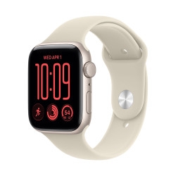 Apple Watch SE 3 GPS 44mm Starlight Aluminium Case with Sand Sport Band