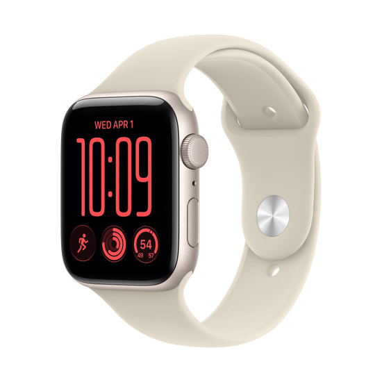 Apple Watch SE 3 GPS 44mm Starlight Aluminium Case with Sand Sport Band