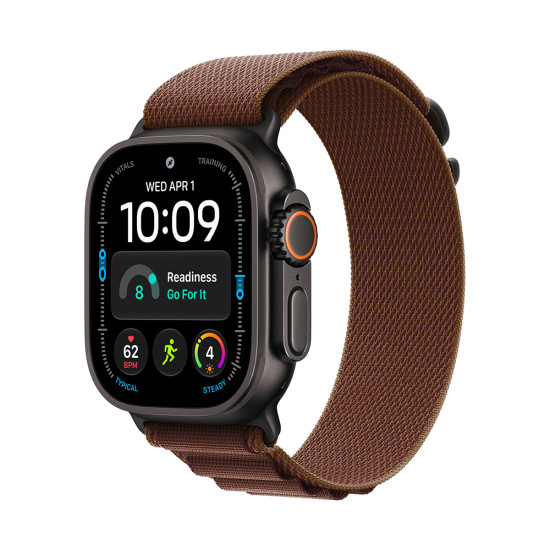 Apple Watch Ultra 4 GPS + Cellular 49mm Black Titanium Case with Burgundy Alpine Loop